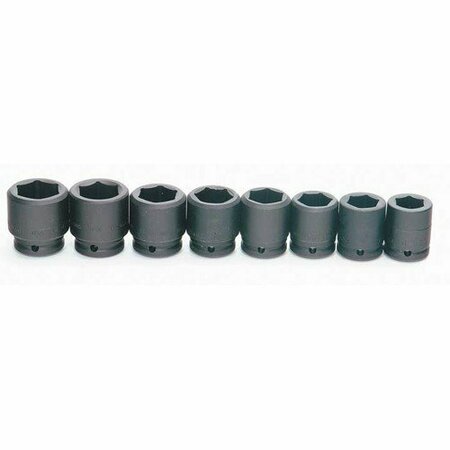 WILLIAMS Socket Set, 8 Pieces, 3/4 Inch Dr, Shallow, 3/4 Inch Size JHWMS-6-8H